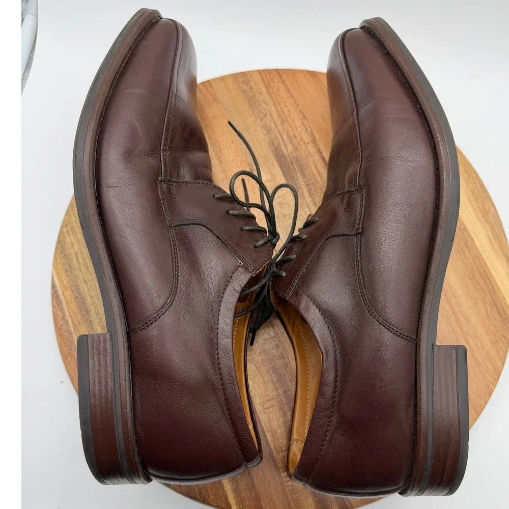 Giorgio Brutini Men's Size‎ 11 Brown Leather Square Toe Derby Dress Shoes 0444